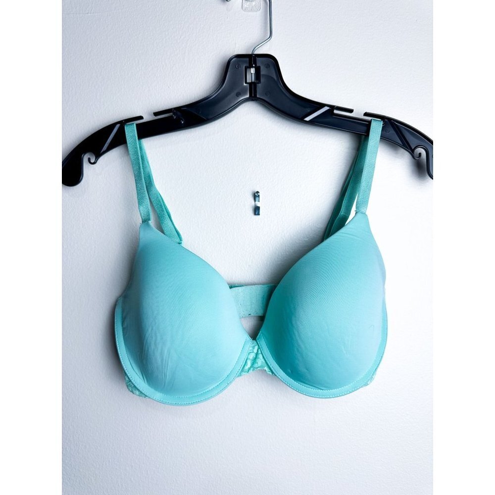 Victoria's Secret T Shirt Lightly Lined Bra Womens 32DD Teal